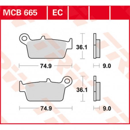 Placute frana TRW MCB665...