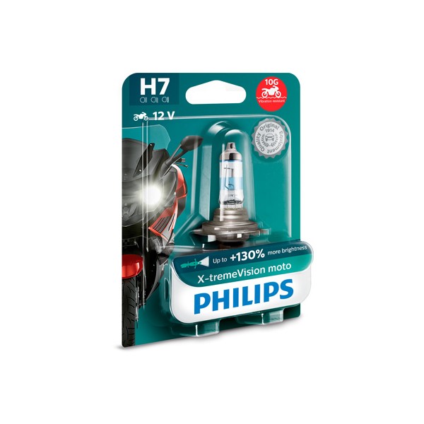 Bec halogen H7 12V 55W Philips X-treme Vision Moto +130%