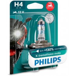 Bec halogen H4 12V 60/55W Philips X-treme Vision Moto +130%