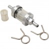 Filtru benzina sticla crom 6,4mm intrare furtun